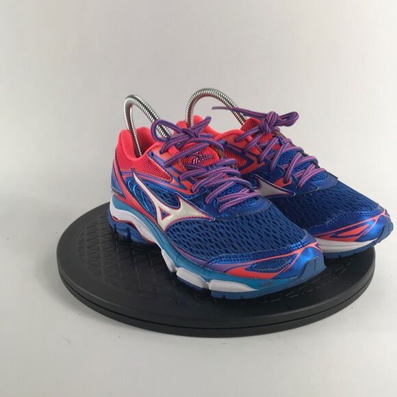 Mizuno Wave Inspire 13 Blue/Pink Athletic Running Shoes Women’s Size 6 - Picture 3 of 12